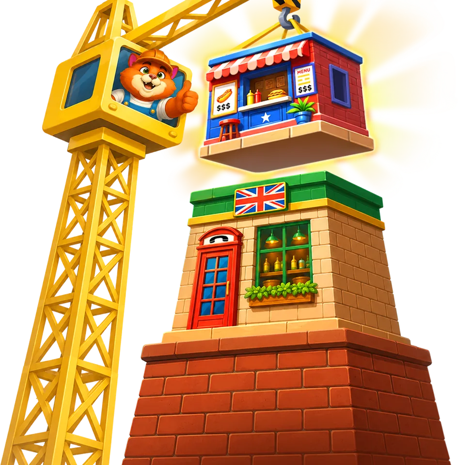 La grue dĂ©pose un bloc â MegaBlock Empire